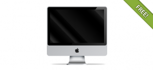 PSD Apple iMac front view