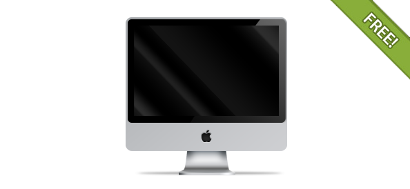 PSD Apple iMac front view