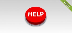 3D Red Isolated Button