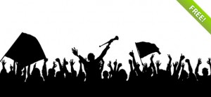 Happy Crowd Silhouettes