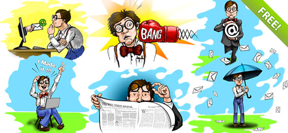 Nerd/geek Cartoon Characters