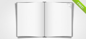 Opened Book PSD Graphic