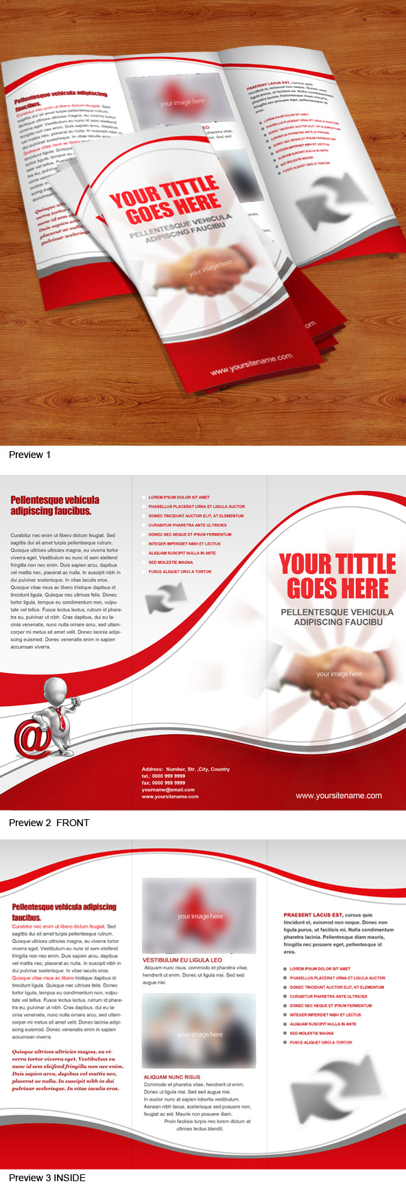 Free PSD 3 Fold Brochure Preview Big