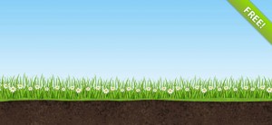 Nature PSD Background with Sky, Grass and Earth