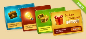 4 Web Box PSD Templates