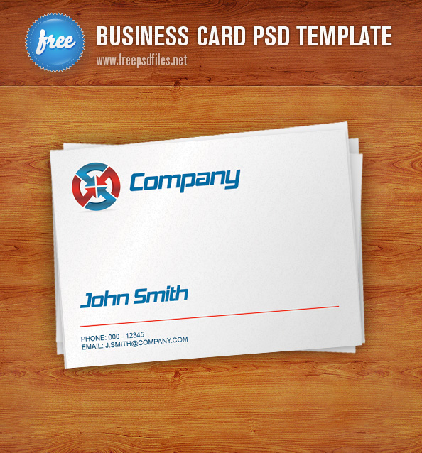 Free Business Card PSD Template Preview Big