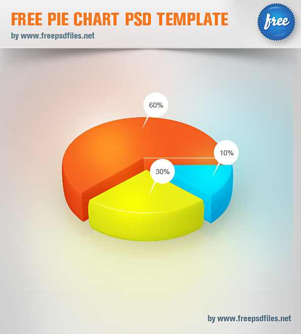 Free Pie Chart PSD Template Preview Big