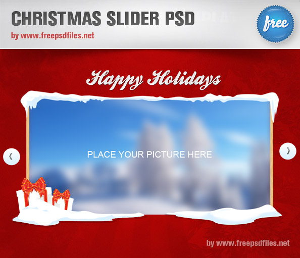 Christmas Slider PSD Template Preview