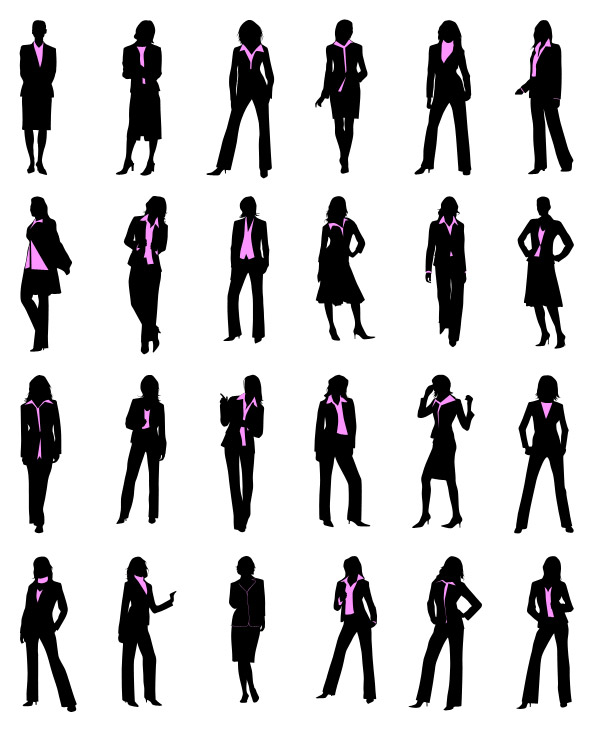Business Woman Silhouettes Set Preview