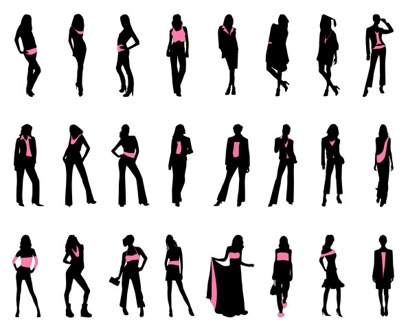 Fashionable Women Silhouettes Set 2 Preview