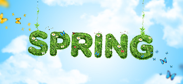 Spring Background PSD