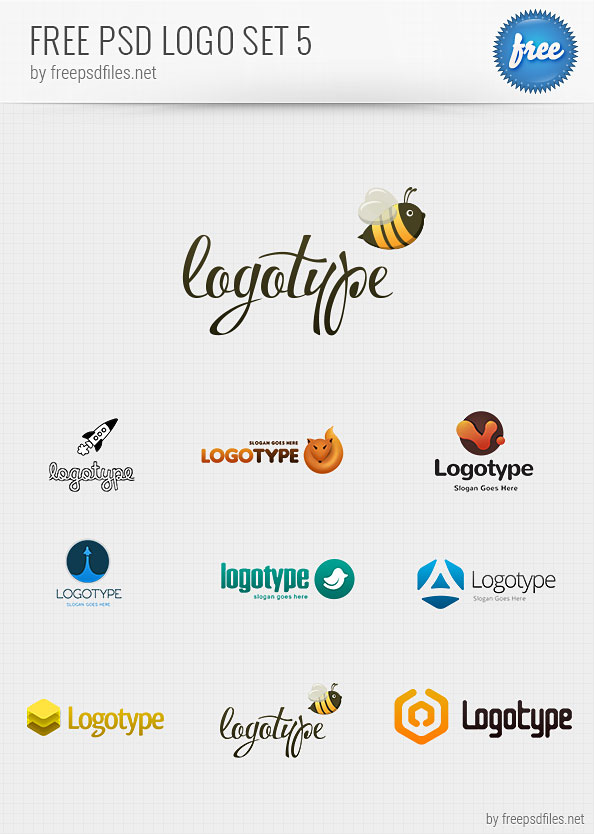 Online Business Cards Templates: Free Business logos PSD Pack Free