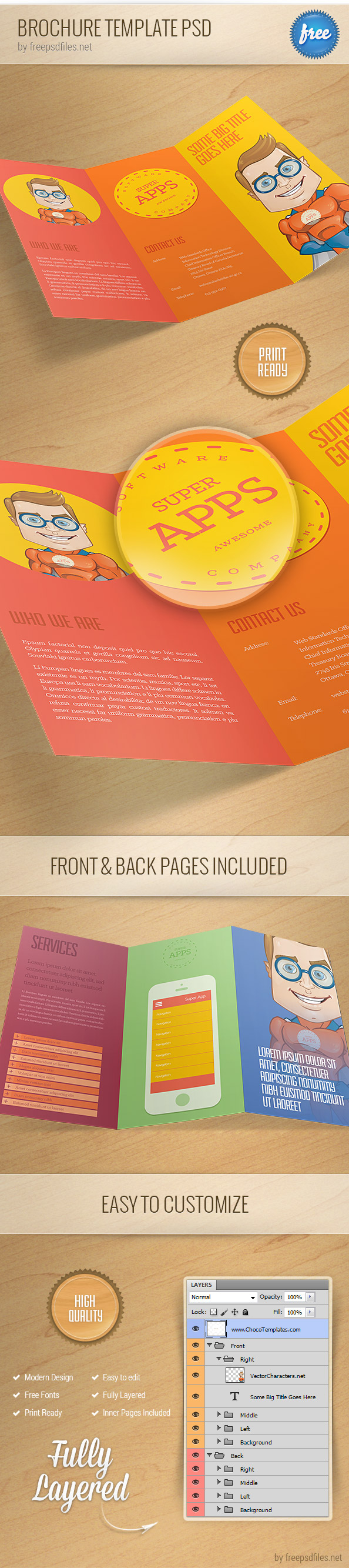 Brochure Template PSD 1 Preview