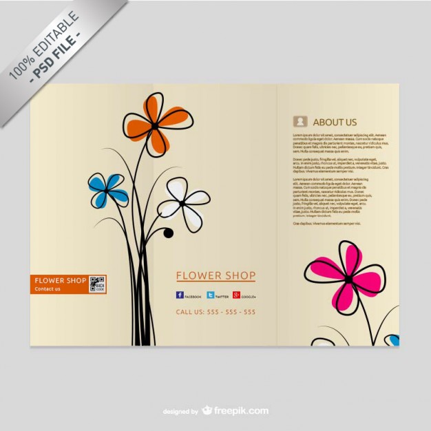 brochure-template-with-flowers