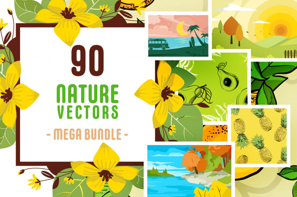 Nature Vectors Mega Bundle