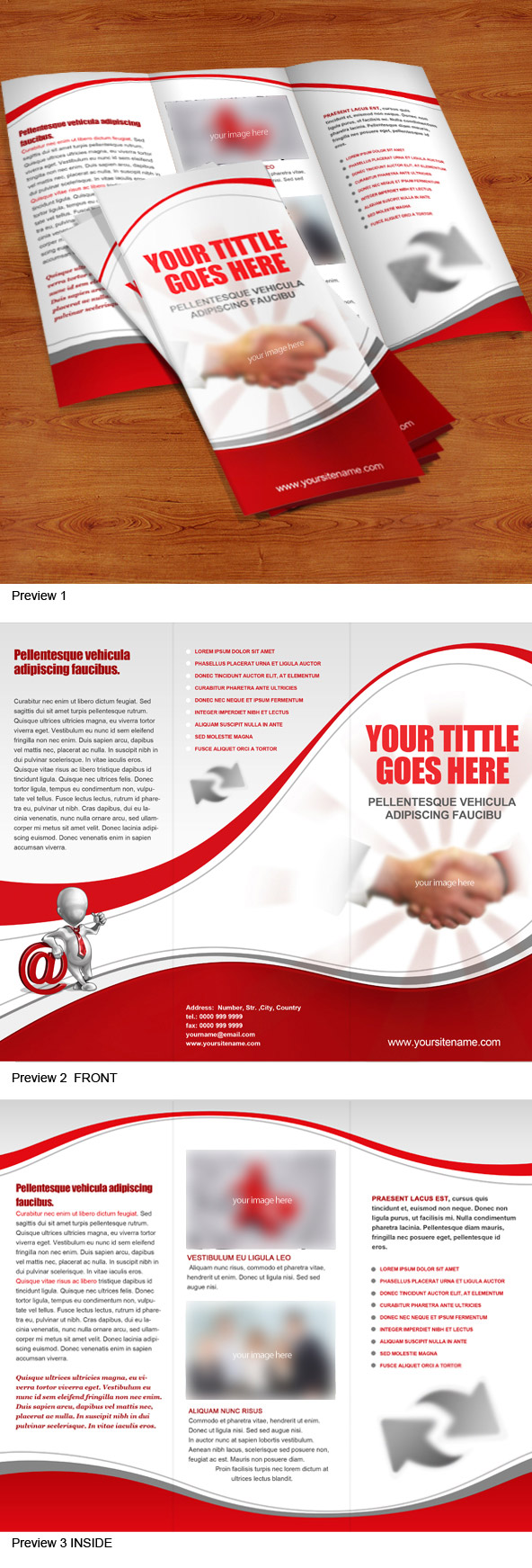 3 Fold Brochure Template Psd