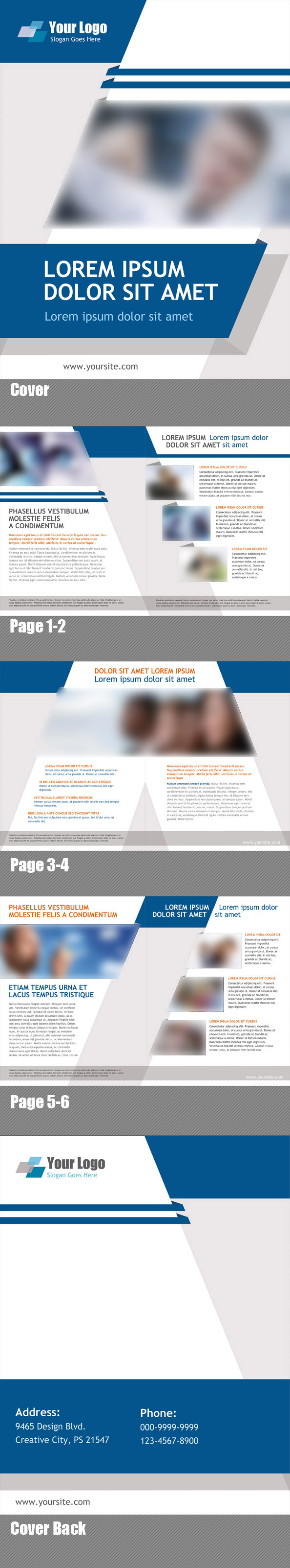 Free PSD Booklet Template Preview