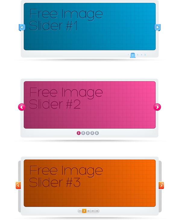 3 PSD Slider Templates Preview Big