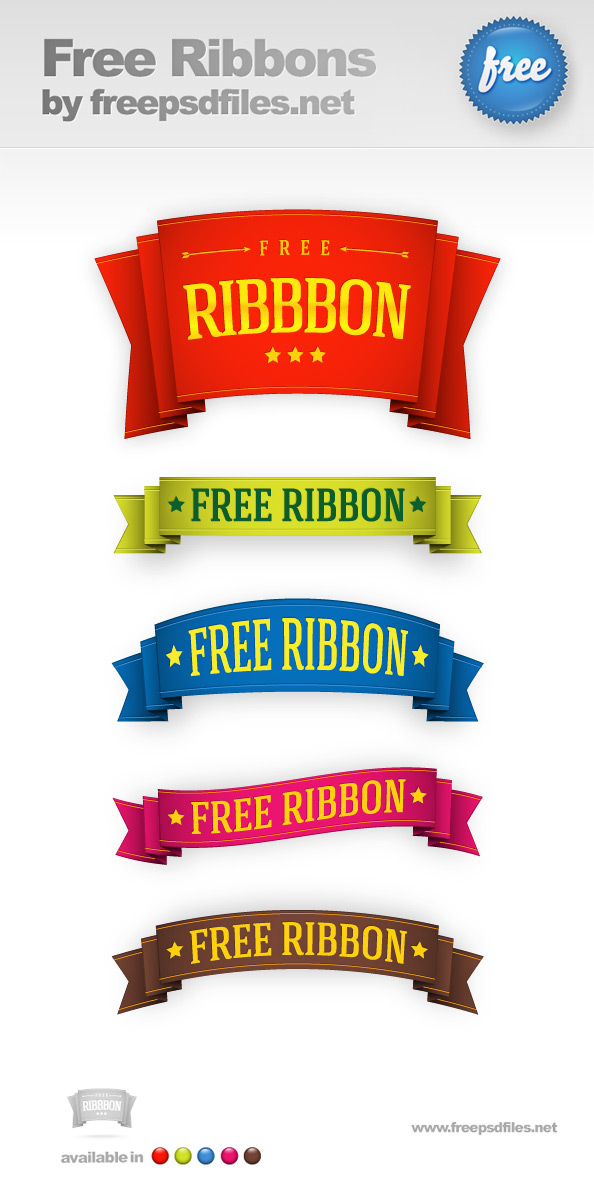 5 Free Ribbon Templates Preview Big