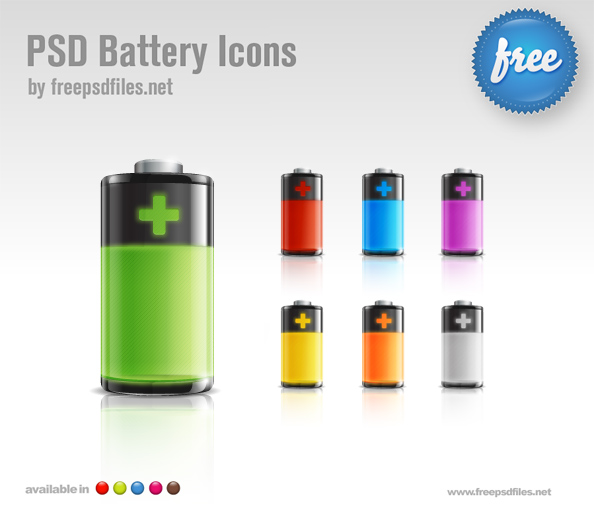 Battery Icon PSD 
