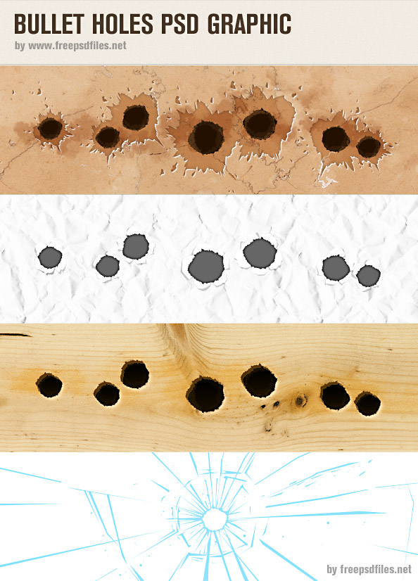 Bullet Holes PSD Graphic Preview