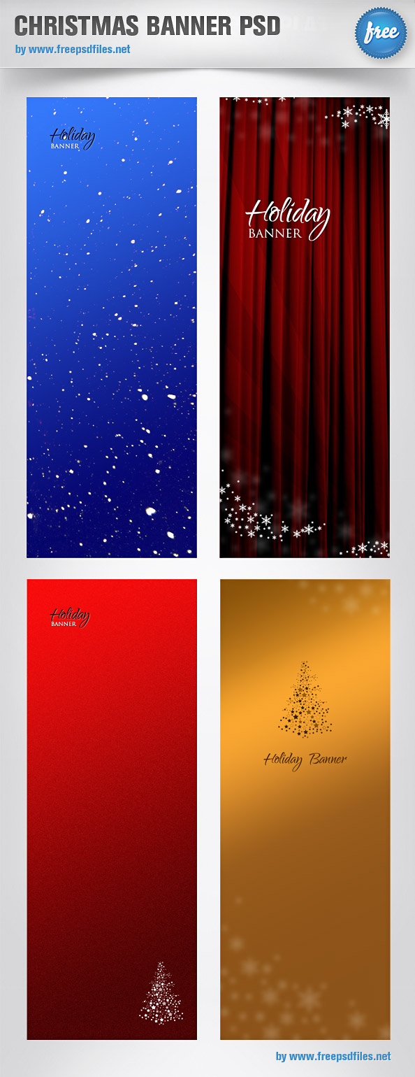 Download Christmas Banner PSD Templates - Free PSD Files