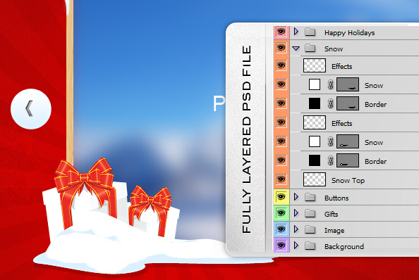 Fully Layered Christmas Slider PSD Template