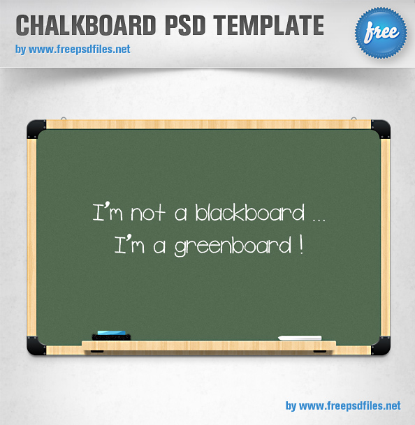 Chalkboard PSD Template Preview Full