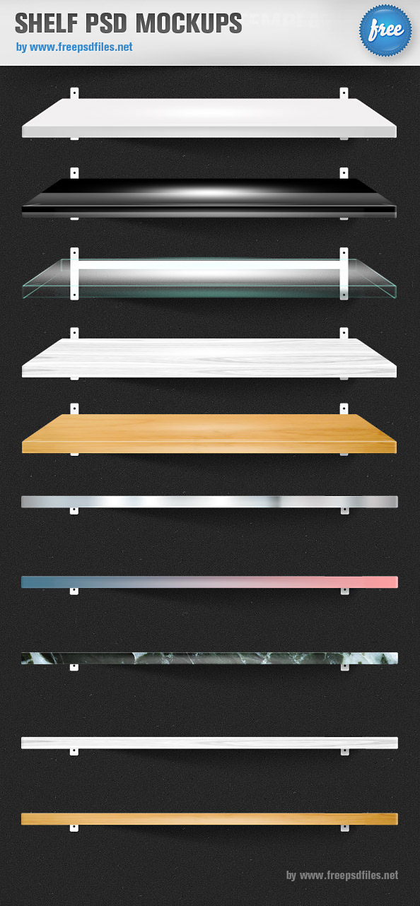 Shelf PSD Mockups Preview