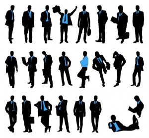 Businessman Silhouettes Set - Free PSD Files