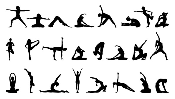 Download Yoga Silhouettes Set - Free PSD Files