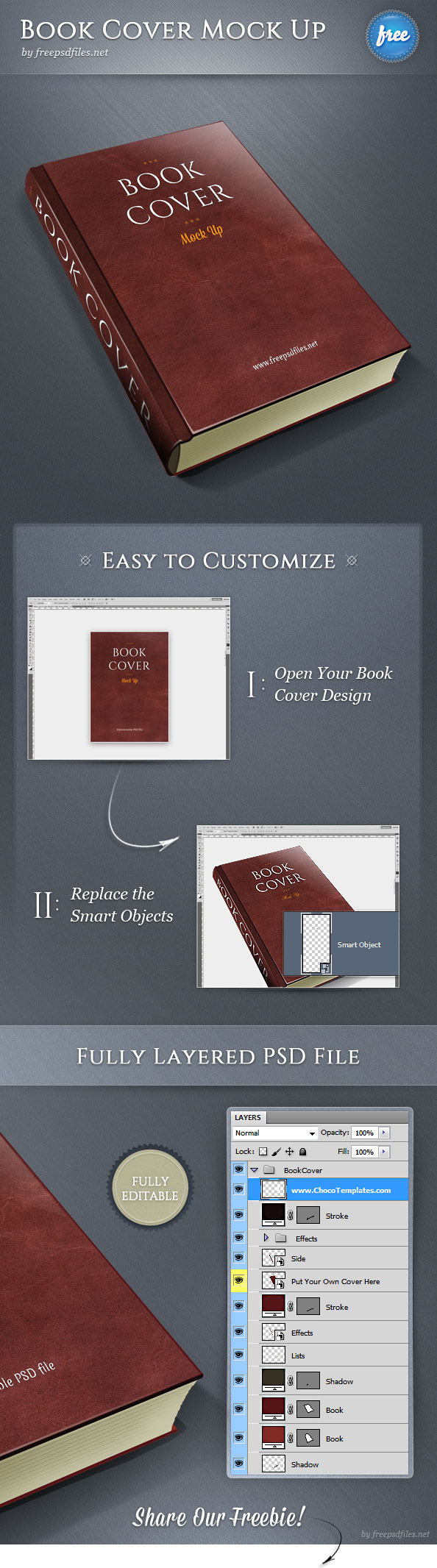 Download Book Cover PSD Mockup - Free PSD Files