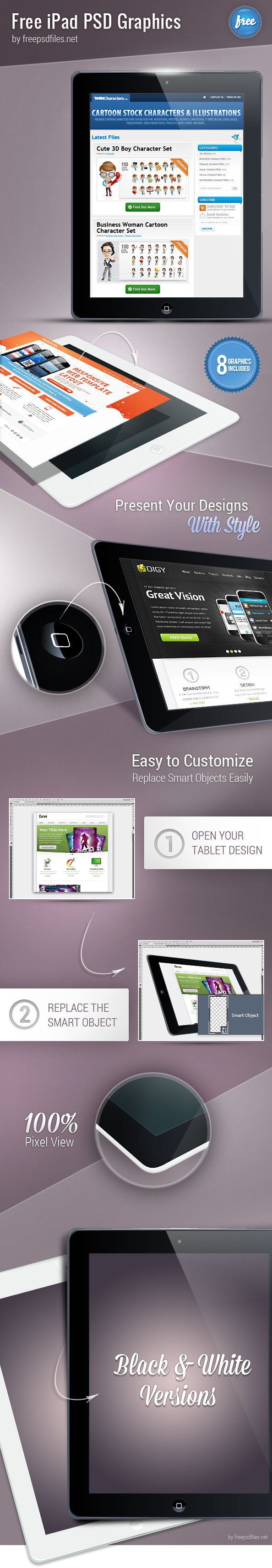 iPad PSD Graphics Preview