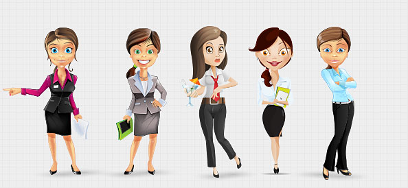 Image result for Animated Business Women
