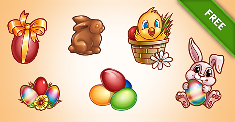 Easter Graphics PSD Set 1 - Free PSD Files