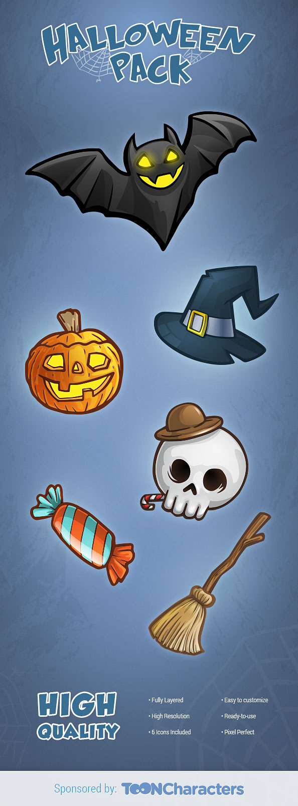 Free PSD Halloween Set Preview