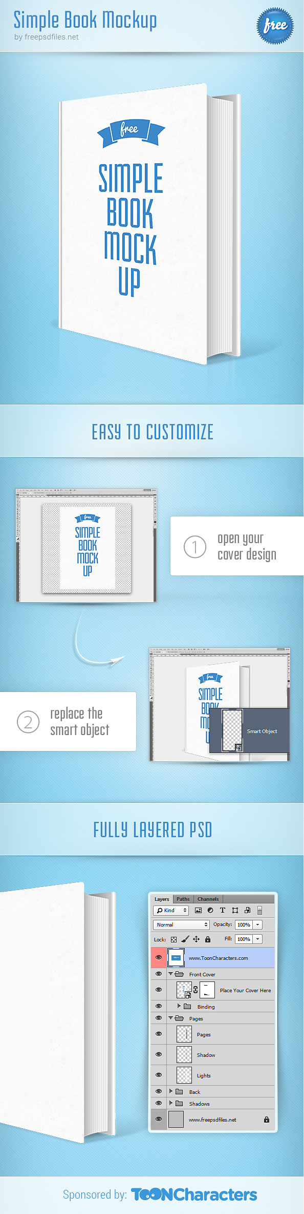Simple Book PSD Mockup Preview