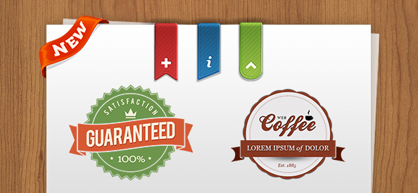 32 Best Free PSD Badges and Ribbons