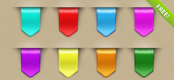 9 Colorful Web Ribbons