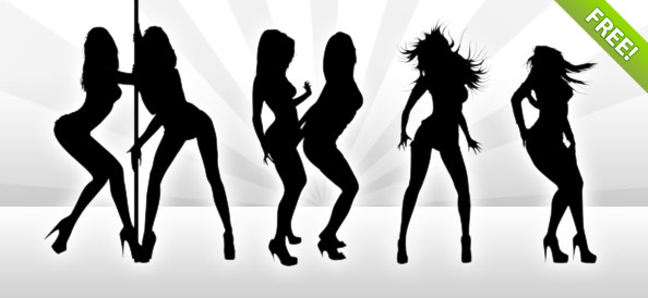 7 Hot Dancing Girl Silhouettes