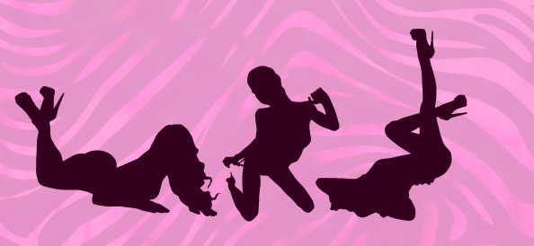 Attractive Girl Silhouettes Set 2