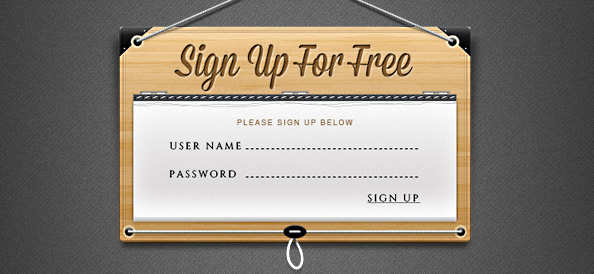 Sign Up Form PSD Template