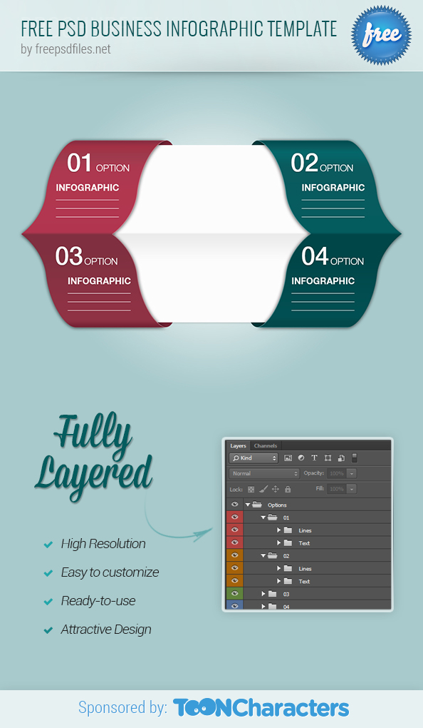 FREE PSD Business Infographic Template
