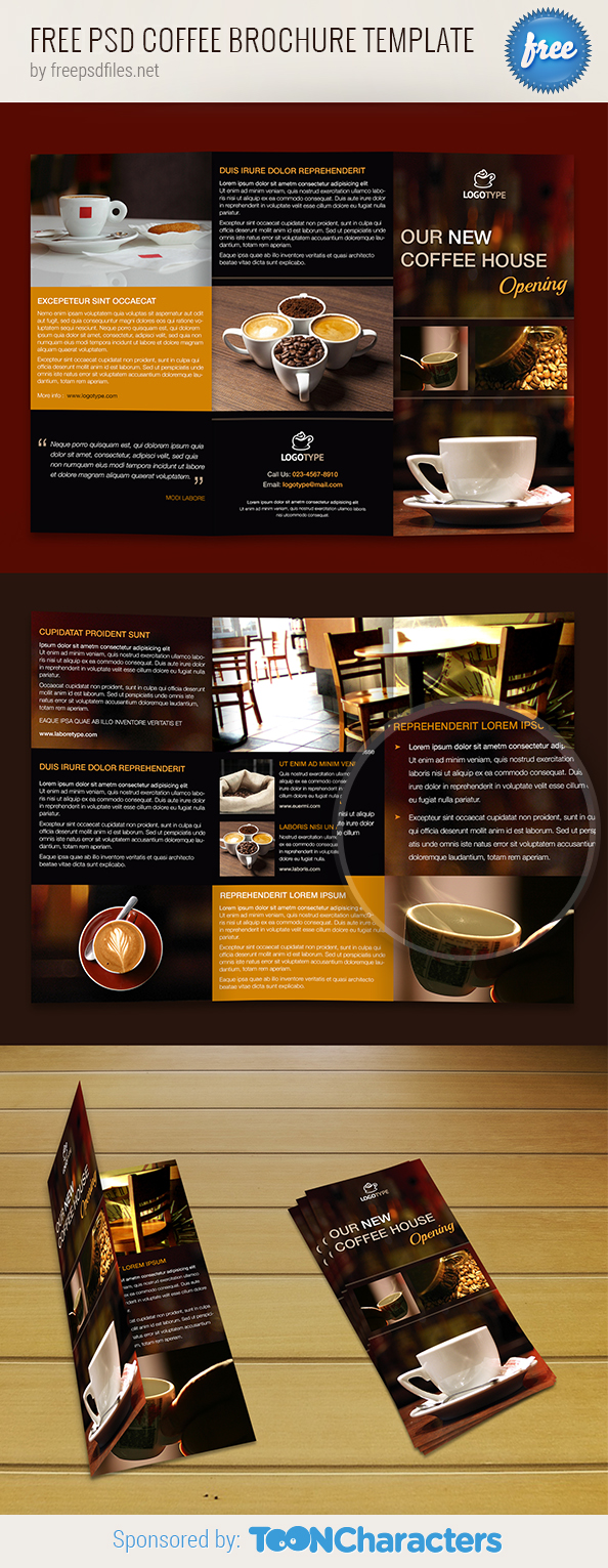 FREE PSD Coffee Brochure Template