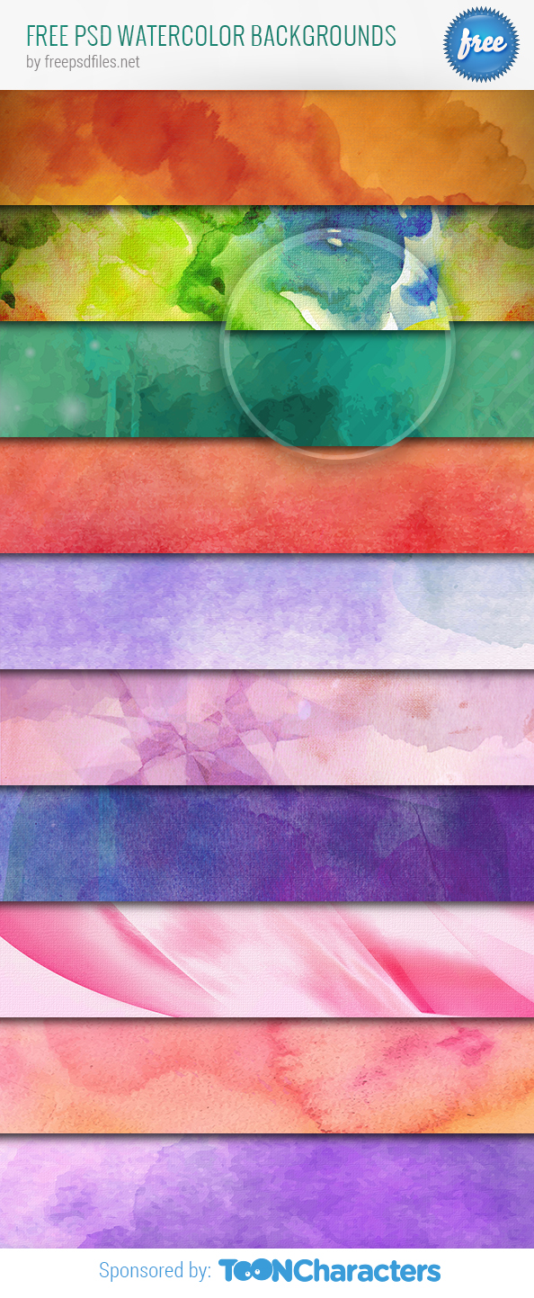 Free PSD Watercolor Backgrounds
