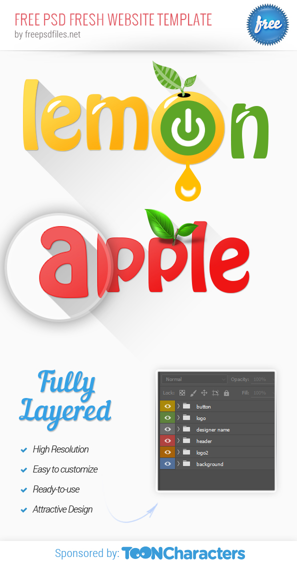 Free Apple and Lemon Logo Templates