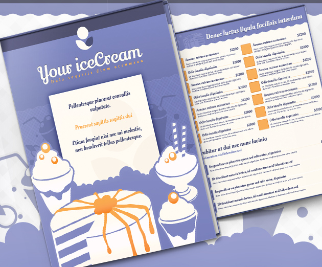 ice cream Menu Template