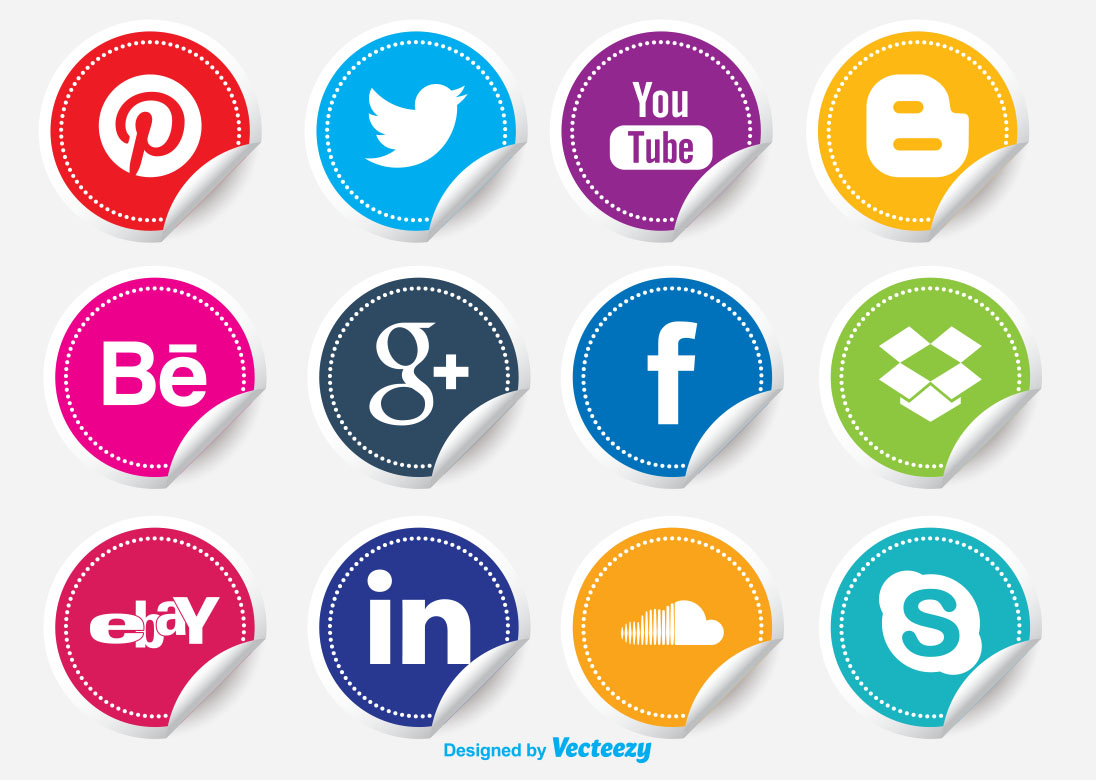 DD Social Media Icon Stickers