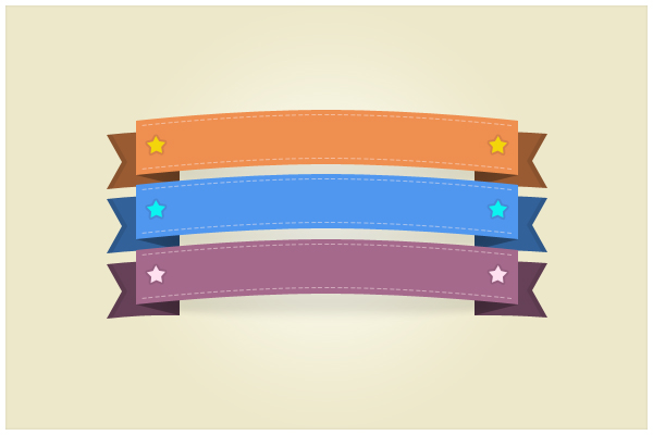 psd ribbons