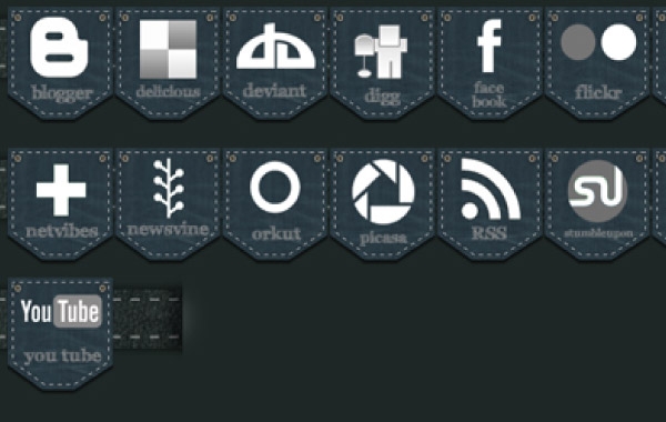 jeans-social-media-icon-pack